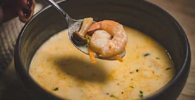 receta de sopa de camarones