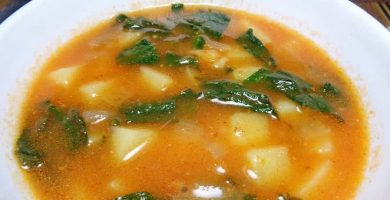 sopa de espinacas