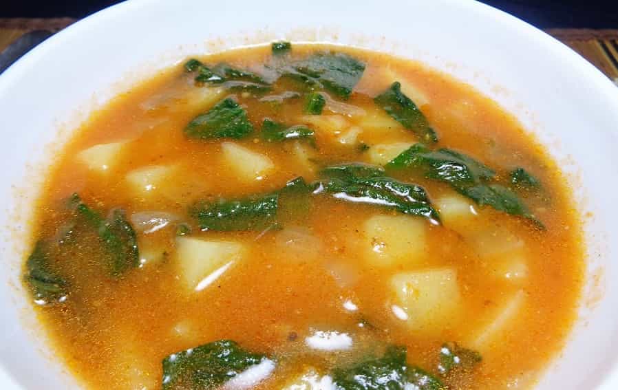 sopa de espinacas
