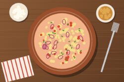 Cevichocho ecuatoriano con tostado y canguil