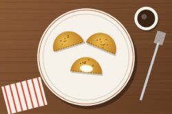 Empanadas de verde ecuatorianas rellenas de queso, con café