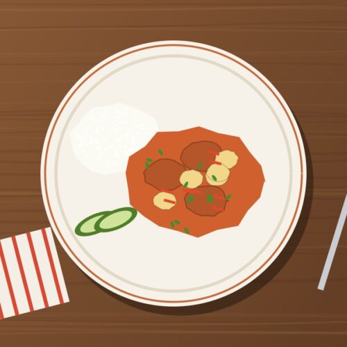 Pollo al jugo ecuatoriano con papas, arroz y aguacate