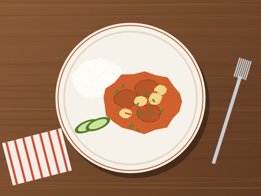 Pollo al jugo ecuatoriano con papas, arroz y aguacate